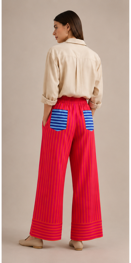 Electric Stripe Pants – Fuchsia Pink