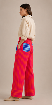 Electric Stripe Pants – Fuchsia Pink