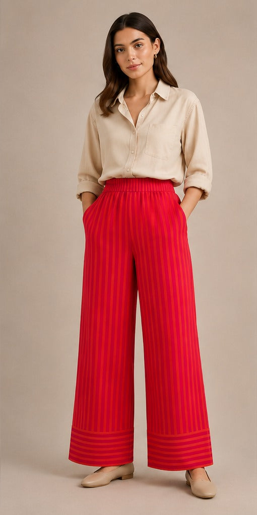 Electric Stripe Pants – Fuchsia Pink