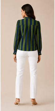 Forest Stripe Shirt – Navy & Green