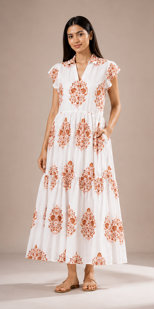 Ivory Bloom (White & Peach)