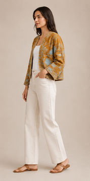 Marigold Bloom Jacket – Mustard