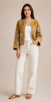 Marigold Bloom Jacket – Mustard