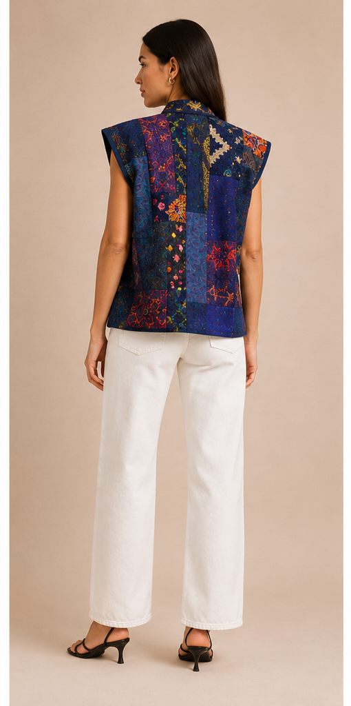 Midnight Patchwork Jacket – Indigo