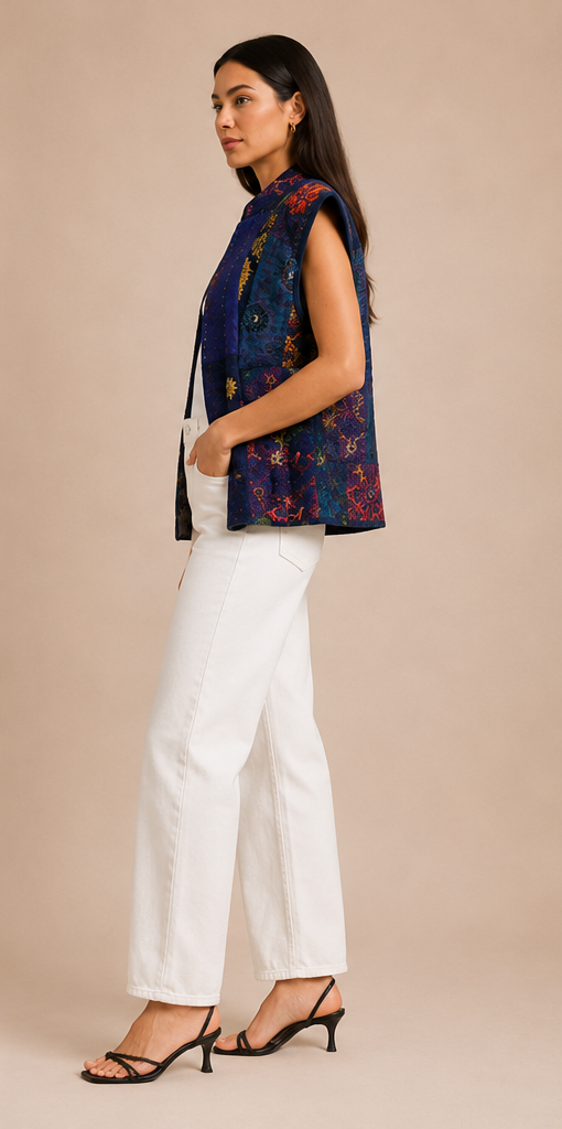 Midnight Patchwork Jacket – Indigo