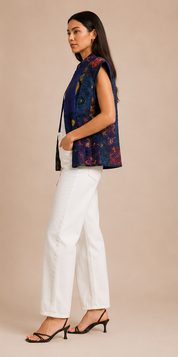 Midnight Patchwork Jacket – Indigo