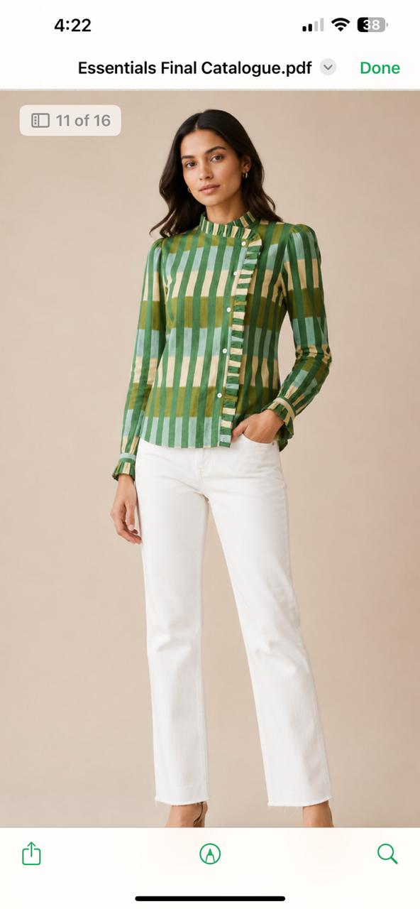 Sage Stripe Shirt – Green