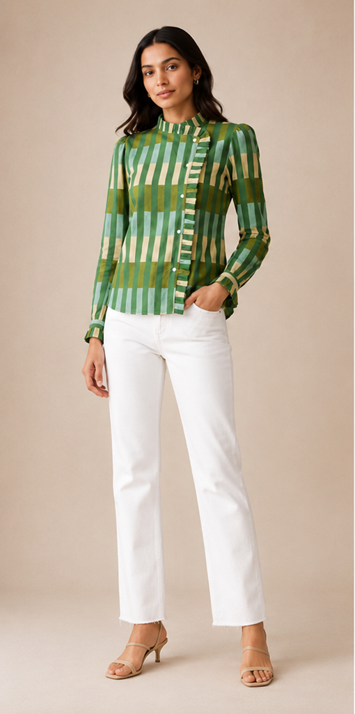 Sage Stripe Shirt – Green
