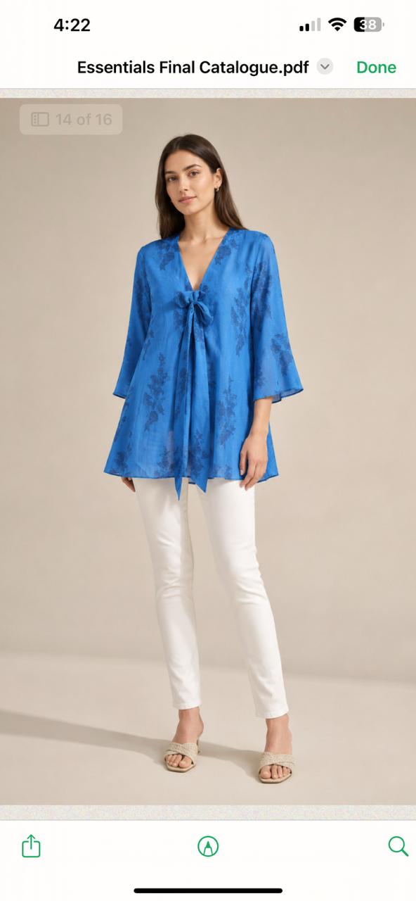 Sapphire Bow Top – Royal Blue