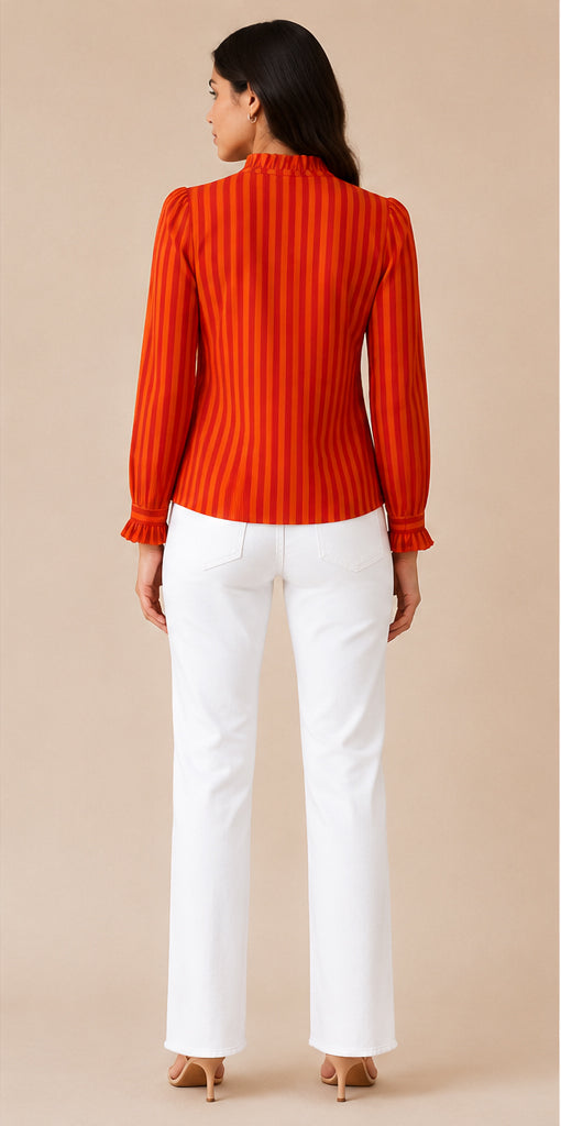 Scarlet Stripe Shirt – Red & Orange