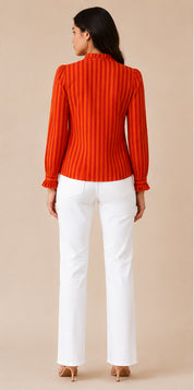 Scarlet Stripe Shirt – Red & Orange