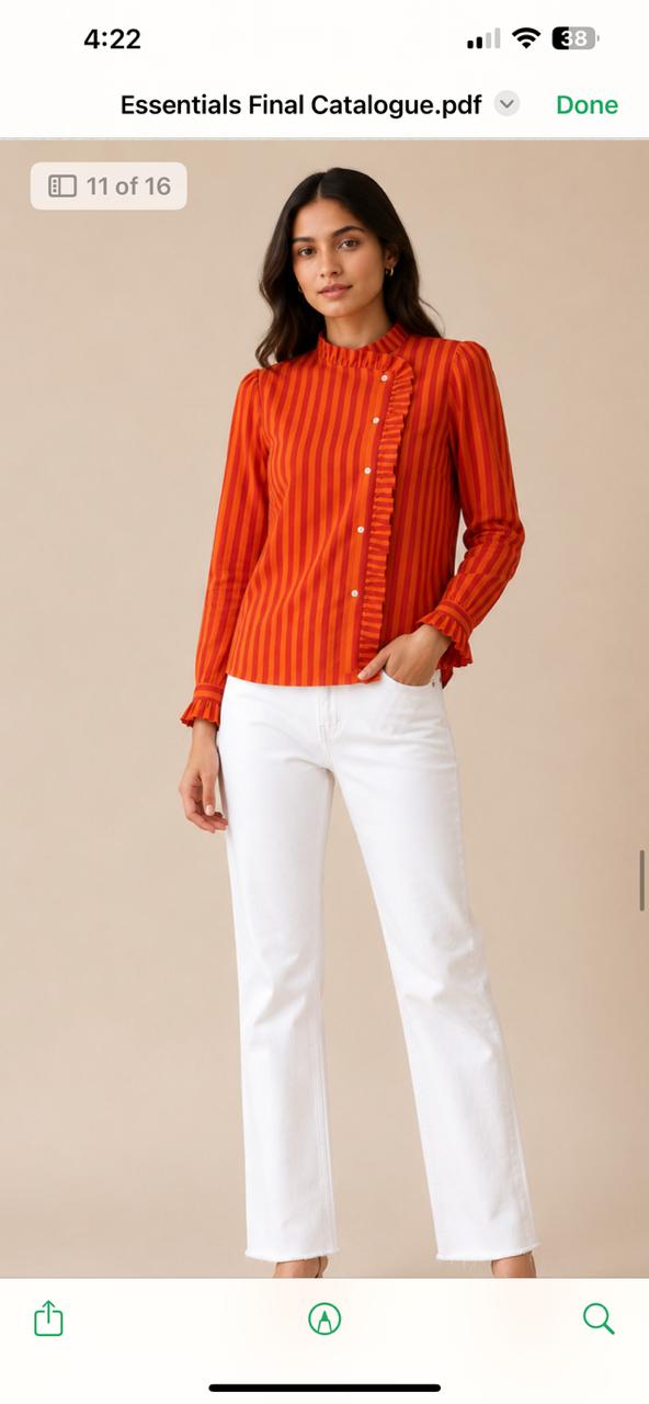 Scarlet Stripe Shirt – Red & Orange